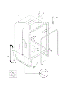 Tub parts for Kenmore Dishwasher 587.14143405 (58714143405, 587 14143405) from AppliancePartsPros.com