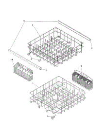 Racks parts for Kenmore Dishwasher 587.14143405 (58714143405, 587 14143405) from AppliancePartsPros.com