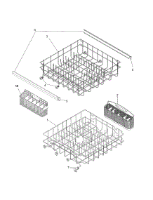 Racks parts for Kenmore Dishwasher 587.14144402 (58714144402, 587 14144402) from AppliancePartsPros.com