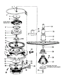 Motor, Heater, And Spray Arm Details parts for Kenmore Dishwasher 587.1416080 (5871416080, 587 1416080) from AppliancePartsPros.com