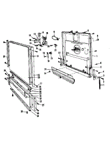 Door Details parts for Kenmore Dishwasher 587.1416082 (5871416082, 587 1416082) from AppliancePartsPros.com