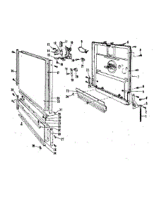 Door Details parts for Kenmore Dishwasher 587.1416083 (5871416083, 587 1416083) from AppliancePartsPros.com