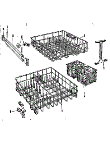 Rack Details parts for Kenmore Dishwasher 587.1416085 (5871416085, 587 1416085) from AppliancePartsPros.com