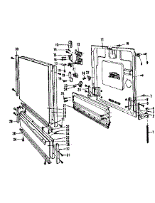 Door Details parts for Kenmore Dishwasher 587.1416580 (5871416580, 587 1416580) from AppliancePartsPros.com