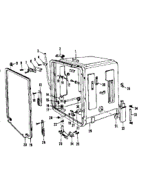 Tub Details parts for Kenmore Dishwasher 587.1416582 (5871416582, 587 1416582) from AppliancePartsPros.com