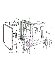 Tub Details parts for Kenmore Dishwasher 587.1416583 (5871416583, 587 1416583) from AppliancePartsPros.com