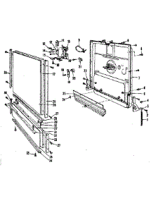 Door Details parts for Kenmore Dishwasher 587.1416585 (5871416585, 587 1416585) from AppliancePartsPros.com