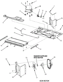 Machine Compartment parts for Kenmore Refrigerator 596.53463300 (59653463300, 596 53463300) from AppliancePartsPros.com