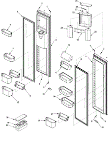 Ref / Fz Door And Shelf parts for Kenmore Refrigerator 596.53463300 (59653463300, 596 53463300) from AppliancePartsPros.com