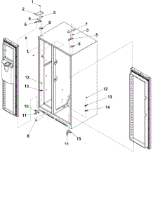Hinges parts for Kenmore Refrigerator 596.53463302 (59653463302, 596 53463302) from AppliancePartsPros.com