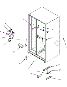 Evap Fan Assy. / Crisp Light / Waterfilter parts for Kenmore Refrigerator 596.55662500 (59655662500, 596 55662500) from AppliancePartsPros.com