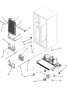 Evaporator Assy. / Rollers / Water Tank parts for Kenmore Refrigerator 596.55662500 (59655662500, 596 55662500) from AppliancePartsPros.com