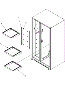 Refrigerator Shelves parts for Kenmore Refrigerator 596.55662500 (59655662500, 596 55662500) from AppliancePartsPros.com