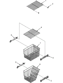 Freezer Shelves parts for Kenmore Refrigerator 596.55664500 (59655664500, 596 55664500) from AppliancePartsPros.com