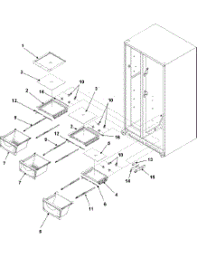 Crisper Assembly parts for Kenmore Refrigerator 596.55664500 (59655664500, 596 55664500) from AppliancePartsPros.com
