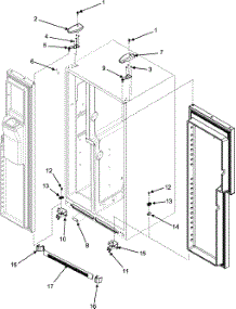 Hinges parts for Kenmore Refrigerator 596.55669500 (59655669500, 596 55669500) from AppliancePartsPros.com