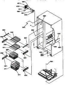 Freezer Shelves And Light parts for Kenmore Refrigerator 596.57082790 (59657082790, 596 57082790) from AppliancePartsPros.com