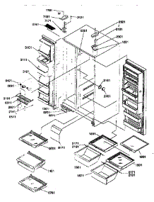 Ref / Fzr Shelves / Lights / Hinges parts for Kenmore Refrigerator 596.57082791 (59657082791, 596 57082791) from AppliancePartsPros.com