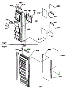 Door Trim And Panels parts for Kenmore Refrigerator 596.57085790 (59657085790, 596 57085790) from AppliancePartsPros.com