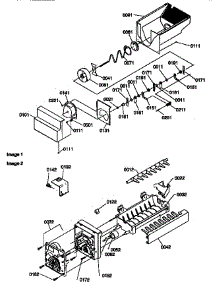 Ice Bucket Auger / Ice Maker parts for Kenmore Refrigerator 596.57085790 (59657085790, 596 57085790) from AppliancePartsPros.com