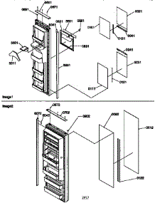 Door Trim And Panels parts for Kenmore Refrigerator 596.57087790 (59657087790, 596 57087790) from AppliancePartsPros.com