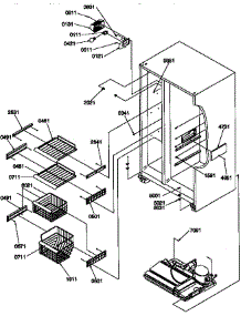 Freezer Shelves And Light parts for Kenmore Refrigerator 596.57087790 (59657087790, 596 57087790) from AppliancePartsPros.com