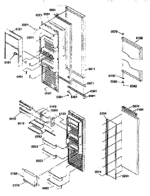 Refrigerator Door parts for Kenmore Refrigerator 596.57087791 (59657087791, 596 57087791) from AppliancePartsPros.com