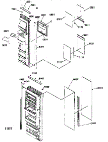 Ref / Freezer Door Trim Panels parts for Kenmore Refrigerator 596.57087791 (59657087791, 596 57087791) from AppliancePartsPros.com