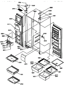 Shelves, Light And Hinges parts for Kenmore Refrigerator 596.57089790 (59657089790, 596 57089790) from AppliancePartsPros.com