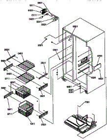 Freezer Shelves And Light parts for Kenmore Refrigerator 596.57089790 (59657089790, 596 57089790) from AppliancePartsPros.com