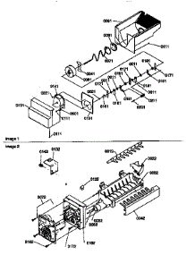 Ice Bucket Auger And Ice Maker parts for Kenmore Refrigerator 596.57089790 (59657089790, 596 57089790) from AppliancePartsPros.com