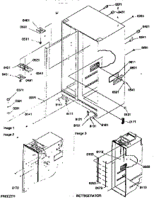 Cabinet Parts parts for Kenmore Refrigerator 596.57089791 (59657089791, 596 57089791) from AppliancePartsPros.com