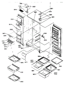 Refrg / Frzr Shelves / Lights / Hinges parts for Kenmore Refrigerator 596.57089791 (59657089791, 596 57089791) from AppliancePartsPros.com