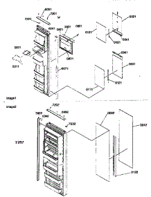 Refrig / Freezer Door Trim Panels parts for Kenmore Refrigerator 596.57089791 (59657089791, 596 57089791) from AppliancePartsPros.com