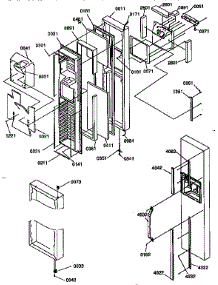 Freezer Door parts for Kenmore Refrigerator 596.57542791 (59657542791, 596 57542791) from AppliancePartsPros.com