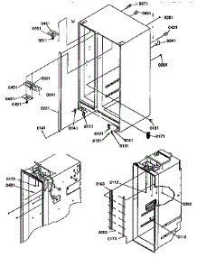 Cabinet parts for Kenmore Refrigerator 596.57542791 (59657542791, 596 57542791) from AppliancePartsPros.com