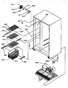 Freezer Shelves And Light parts for Kenmore Refrigerator 596.57542791 (59657542791, 596 57542791) from AppliancePartsPros.com