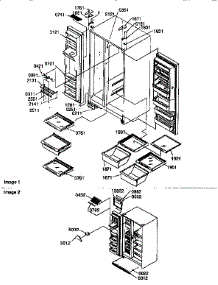 Refg / Frz Shelves / Lgts / Hinges parts for Kenmore Refrigerator 596.57547791 (59657547791, 596 57547791) from AppliancePartsPros.com