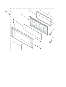 Door Parts parts for Kenmore Microwave 665.62612301 (66562612301, 665 62612301) from AppliancePartsPros.com