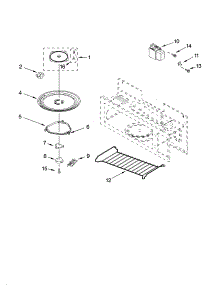 Magnetron And Turntable Parts parts for Kenmore Microwave 665.62619201 (66562619201, 665 62619201) from AppliancePartsPros.com