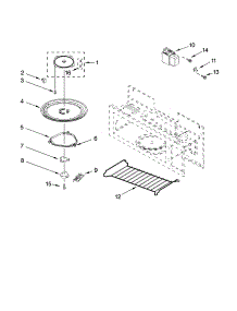 Magnetron And Turntable Parts parts for Kenmore Microwave 665.62619300 (66562619300, 665 62619300) from AppliancePartsPros.com