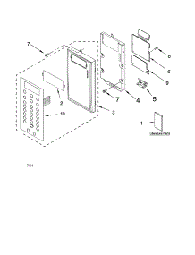 Control Panel Parts parts for Kenmore Microwave 665.62619300 (66562619300, 665 62619300) from AppliancePartsPros.com