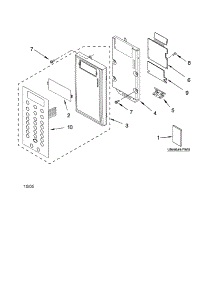 Control Panel Parts parts for Kenmore Microwave 665.62619301 (66562619301, 665 62619301) from AppliancePartsPros.com