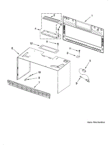 Cabinet And Installation Parts parts for Kenmore Microwave 665.63783600 (66563783600, 665 63783600) from AppliancePartsPros.com