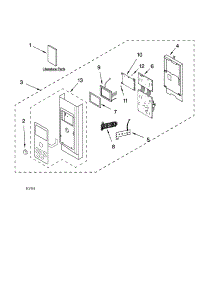Control Panel Parts parts for Kenmore Microwave 665.63792302 (66563792302, 665 63792302) from AppliancePartsPros.com