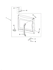 Door Parts parts for Kenmore Microwave 665.63792305 (66563792305, 665 63792305) from AppliancePartsPros.com