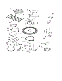 Magnetron And Turntable parts for Kenmore Microwave 665.63793200 (66563793200, 665 63793200) from AppliancePartsPros.com