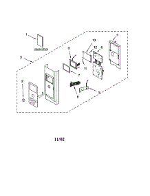 Control Panel parts for Kenmore Microwave 665.63793200 (66563793200, 665 63793200) from AppliancePartsPros.com