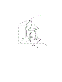 Door Parts parts for Kenmore Microwave 665.63794301 (66563794301, 665 63794301) from AppliancePartsPros.com