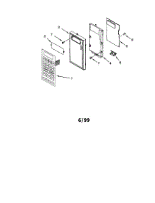Control Panel parts for Kenmore Microwave 665.68600890 (66568600890, 665 68600890) from AppliancePartsPros.com